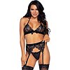 Set Leg Avenue Afrodita Negru L