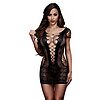 Chemise Baci Front Lace Mini Dress Negru XL-2XL