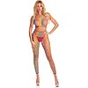 Catsuit Pink Lipstick Rainbow Multicolor S-L